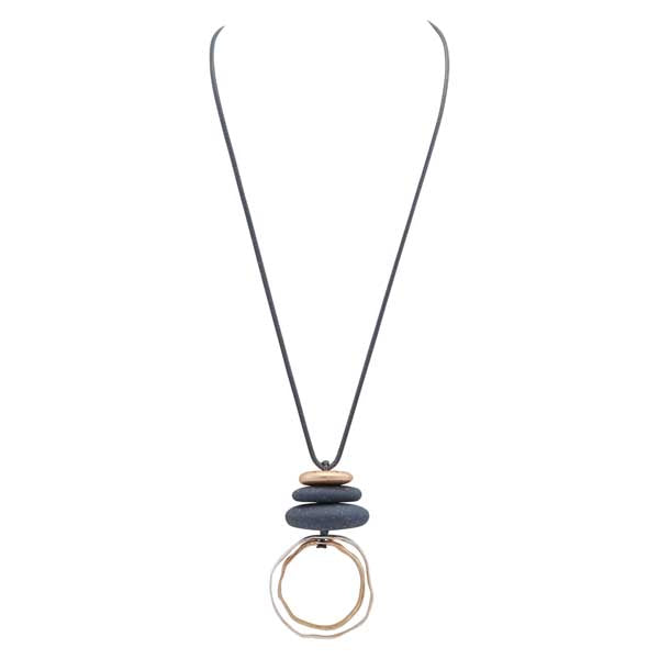 Matt silver & gold necklace