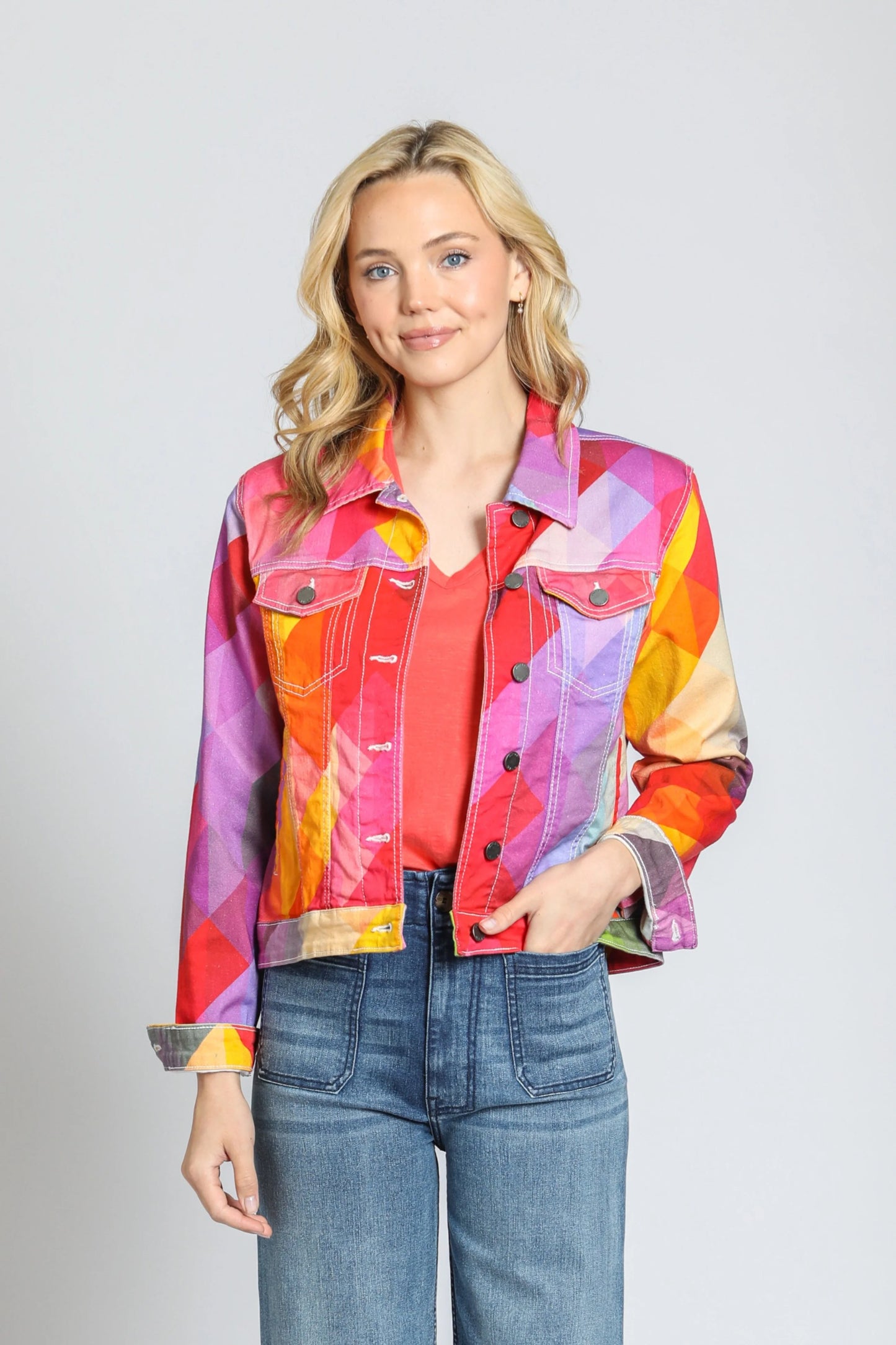 Print Denim Jacket