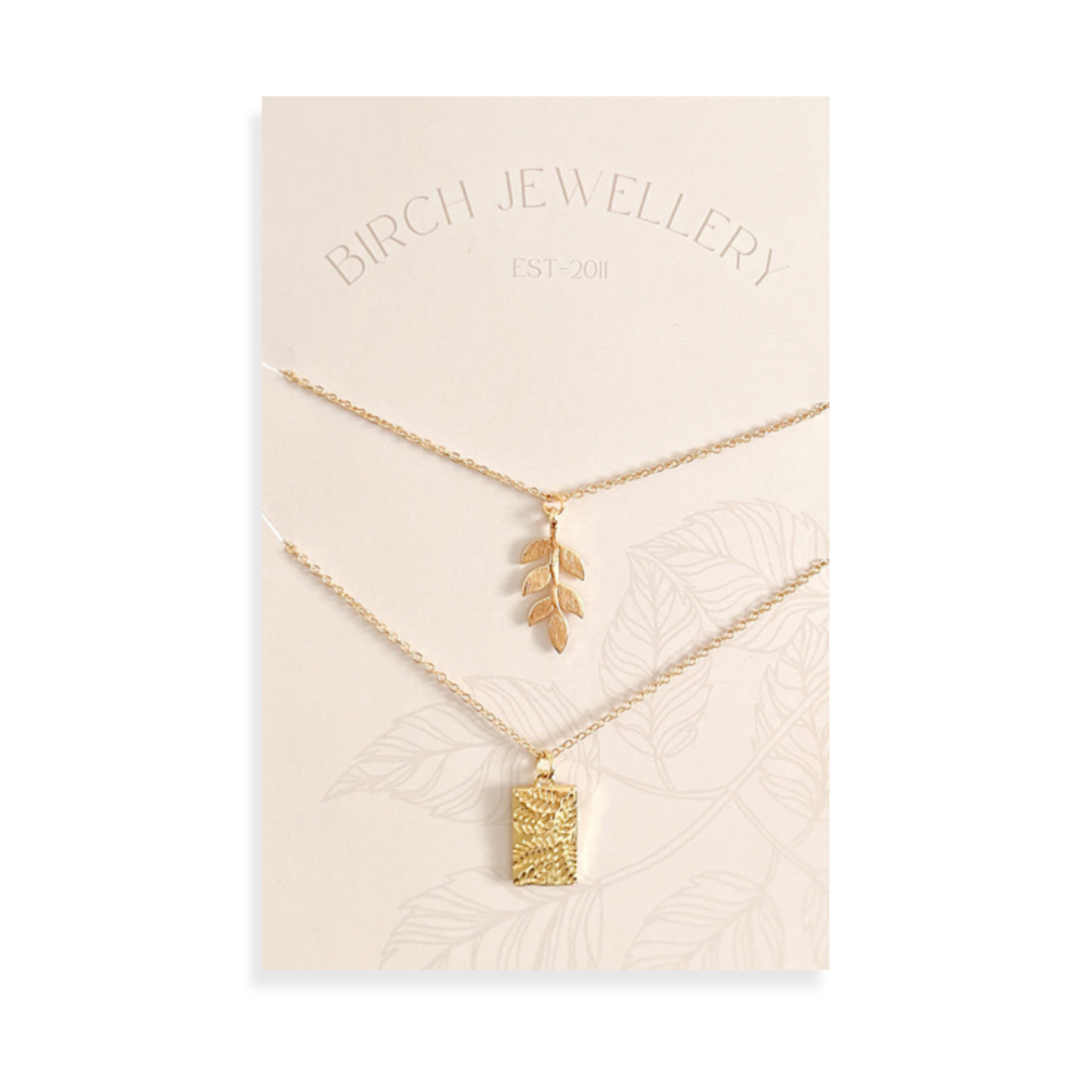 Botanical Leaf Necklace Set