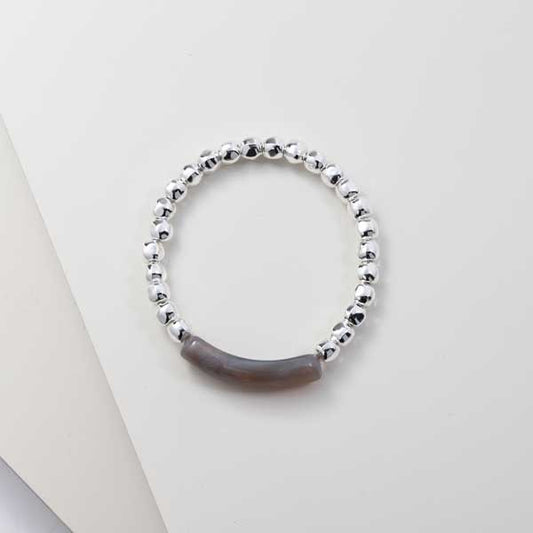 Silver w/ Agate bracelet