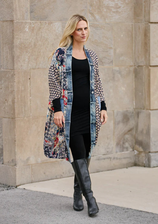 Mixed Textile Cardigan