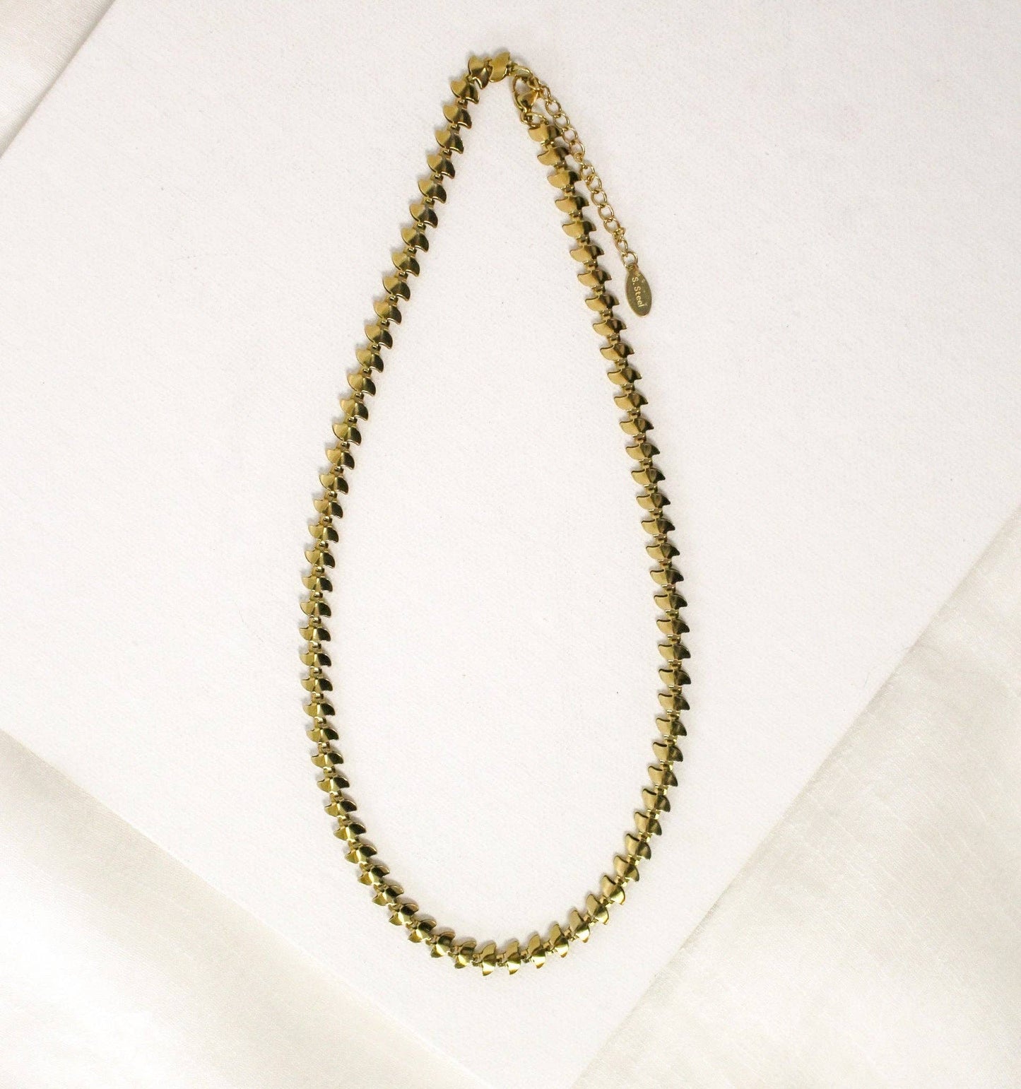 Short Necklace | Milano Chain Design. Gold