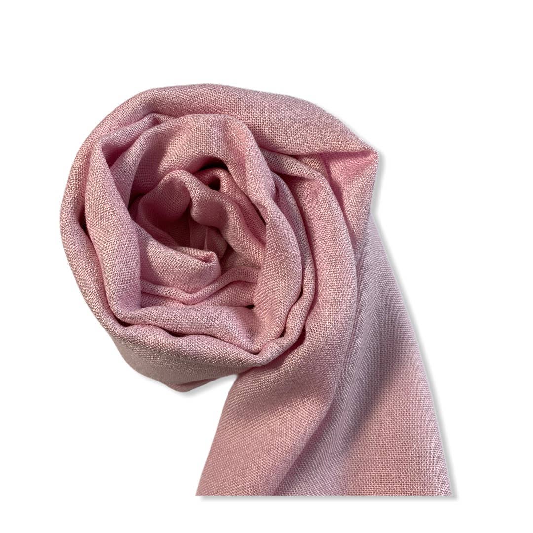 Small Solid Handwoven Scarf - Pink