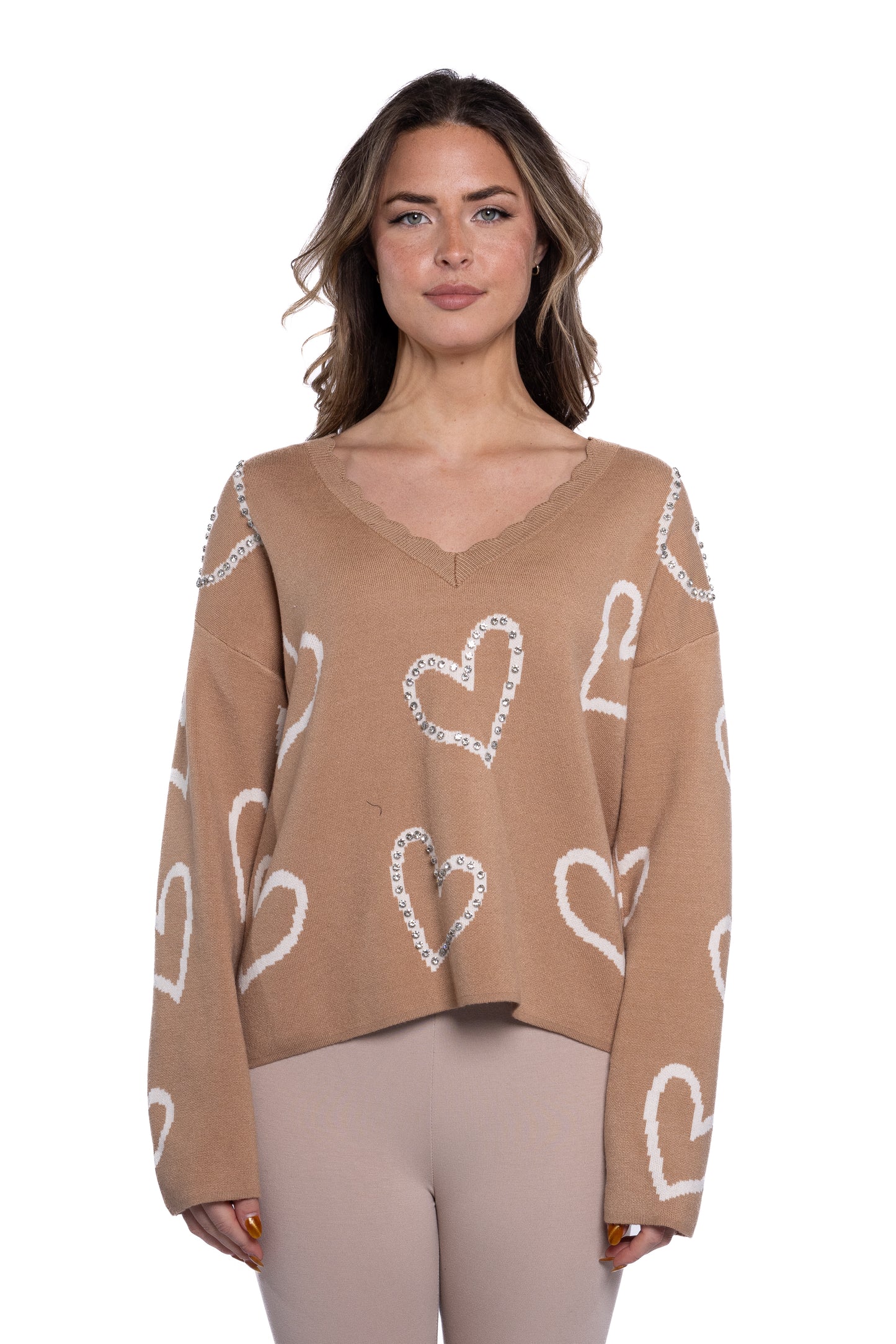 V-Neck Heart Top