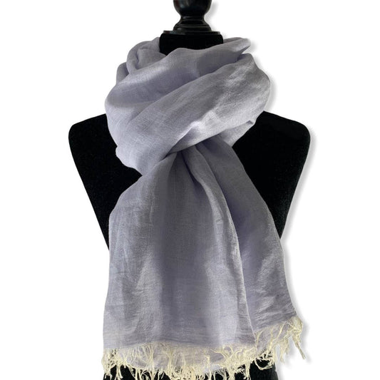 Handwoven Linen Scarf - Lavender