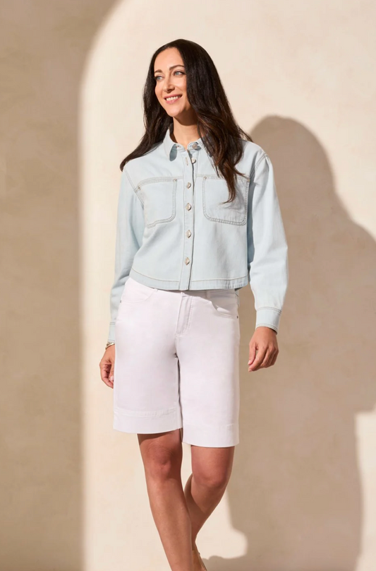 LIGHT DENIM BUTTON FRONT SHIRT