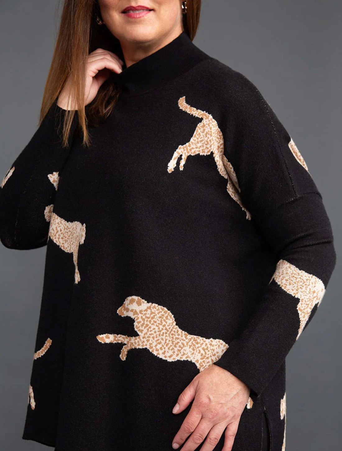 Knit Sweater Cheetah