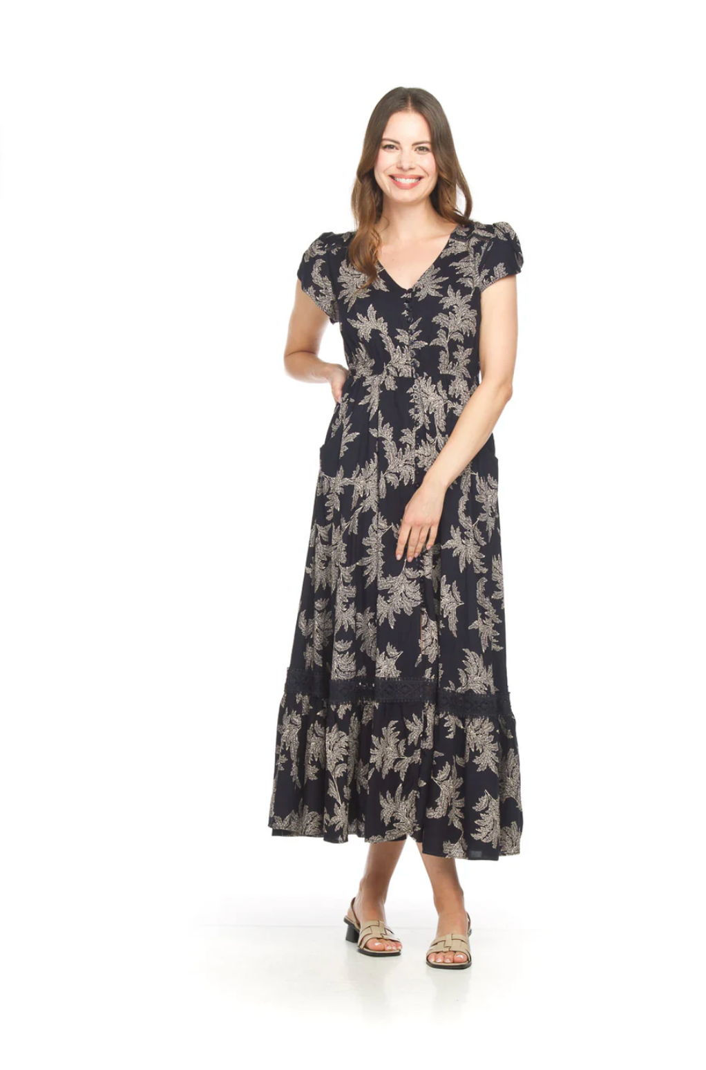 SHORT SLEEVE MAXI DRESS