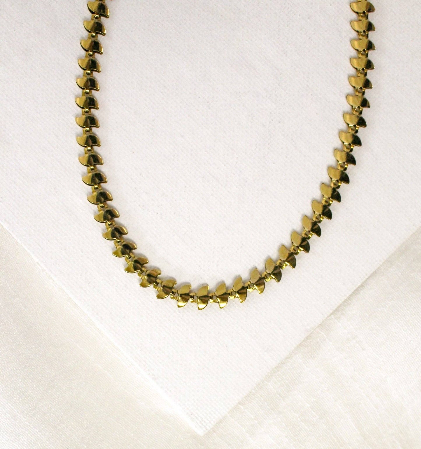 Short Necklace | Milano Chain Design. Gold