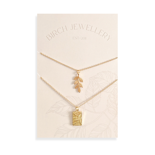 Botanical Leaf Necklace Set